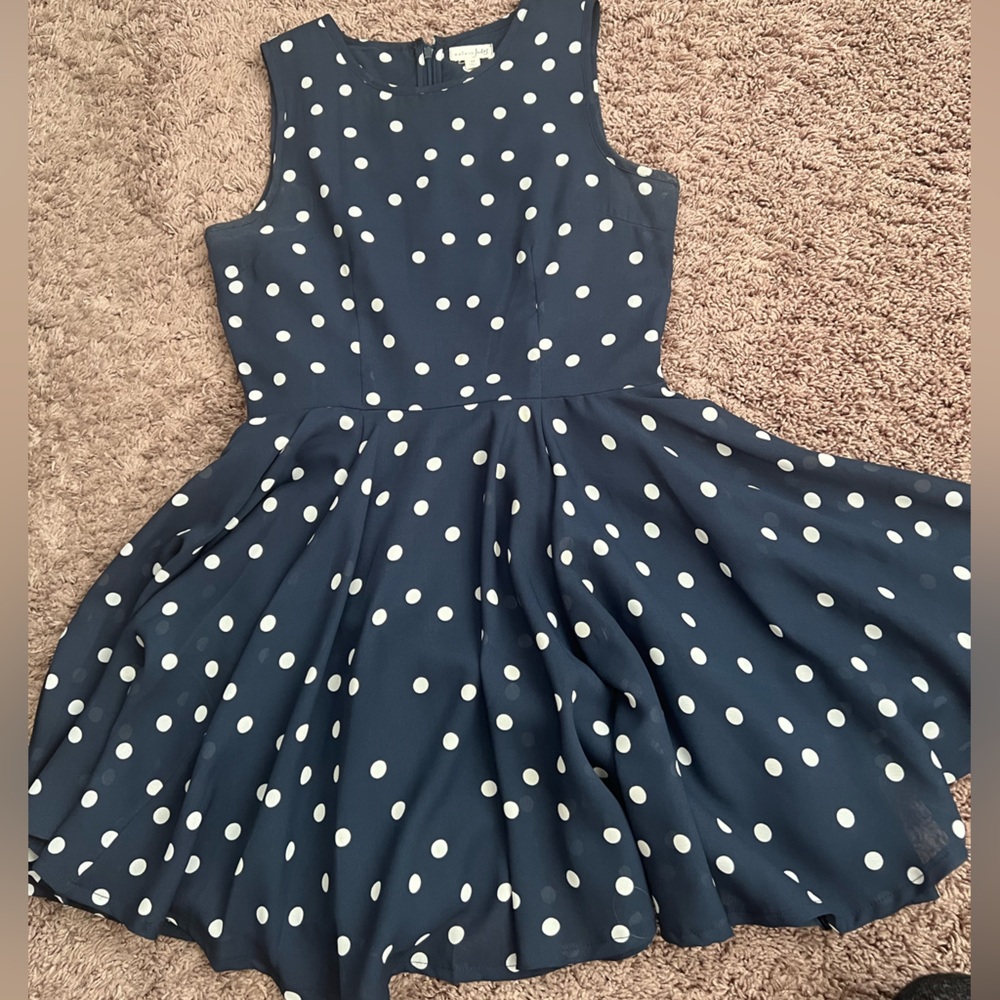Maison Jules Navy Blue polka dot